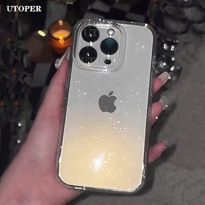 Luxury Bling Glitter Transprent Case for IPhone 6 7 8 X XS XR 11 12 13 14 15 Pro max plus