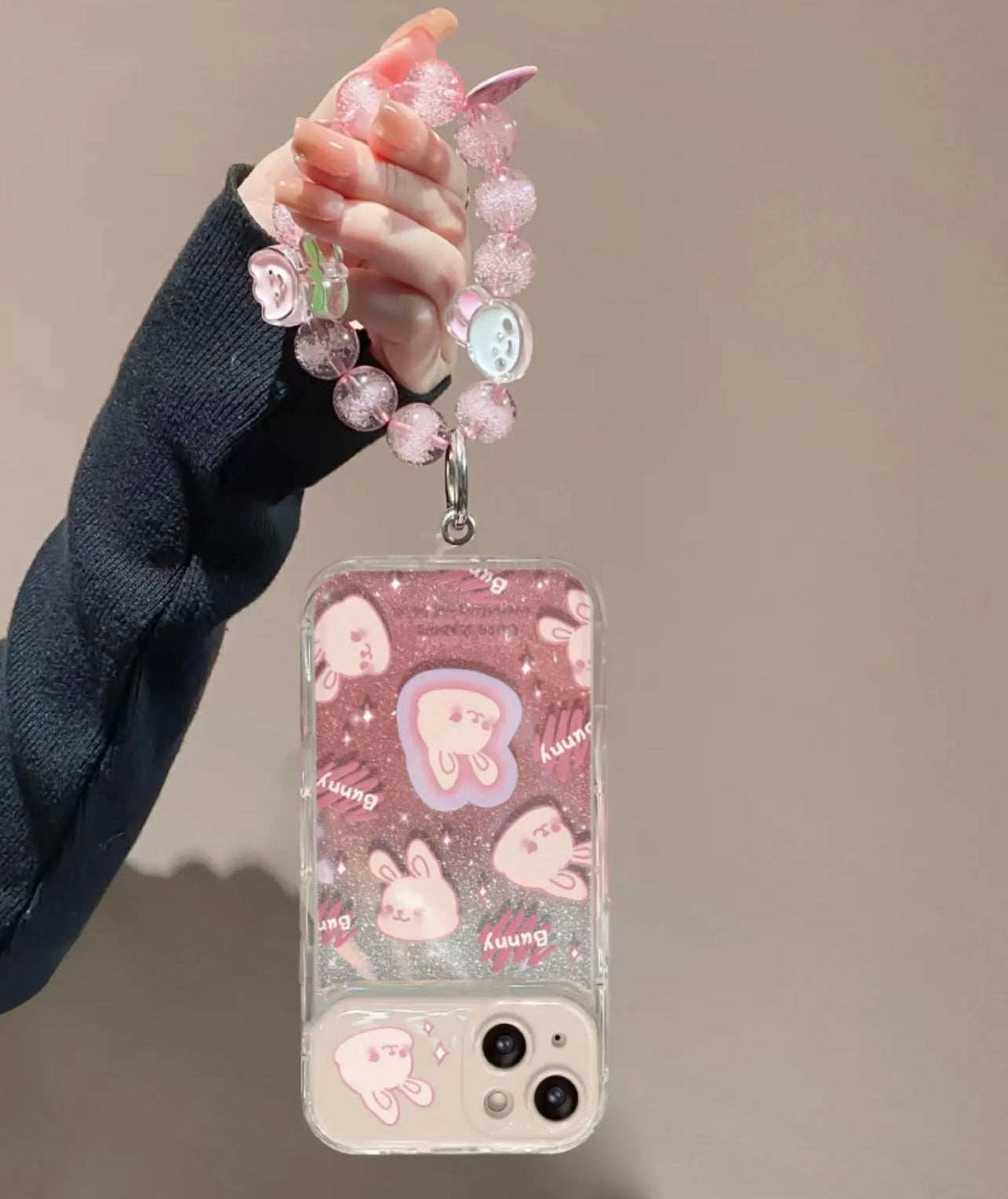Bling Glitter Bunny Phone Case Bracelet